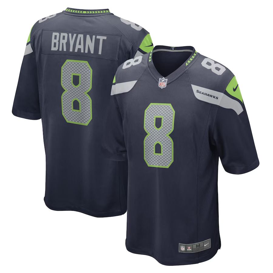 Men Seattle Seahawks 8 Coby Bryant Nike College Navy Game Player NFL Jersey